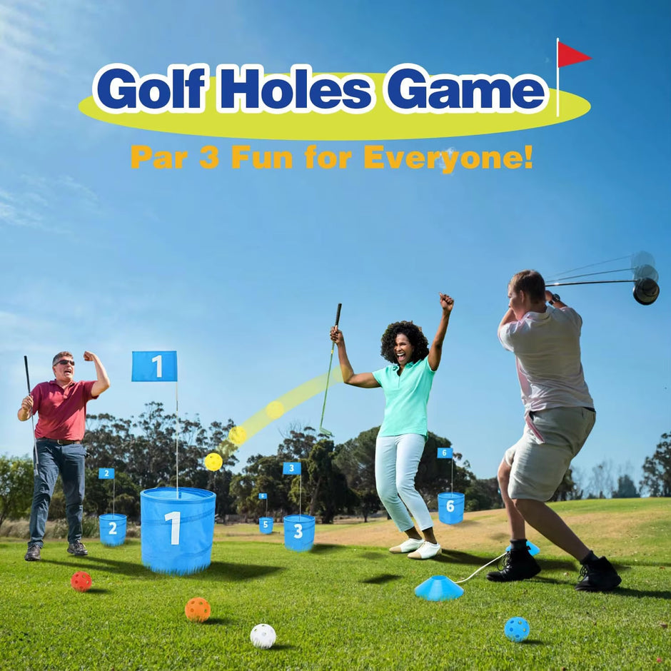 Golf Bucket Chipping Game – Ultimate Portable Set for Backyard, Outdoor & Beach Use