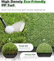 Golf Green 5x4 ft 10mm Golf Hitting Mat Outdoor & Indoor, Premium Dual Turf Golf Mat for Hitting & Swing & Chipping