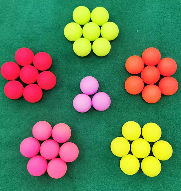 3 Layers Matte Colored Long Distance Urethane Tournaments Golf Balls for Indoor Outdoor Competition & Training