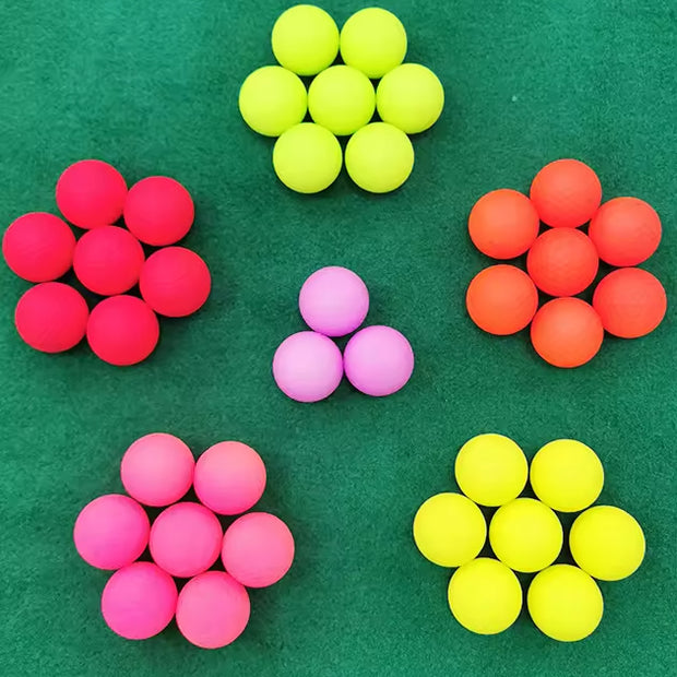 3 Layers Matte Colored Long Distance Urethane Tournaments Golf Balls for Indoor Outdoor Competition & Training