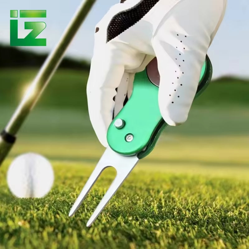 Fashionable Stainless Steel Golf Divot Tool – Premium Metal Green Repair Fork for Golf Course