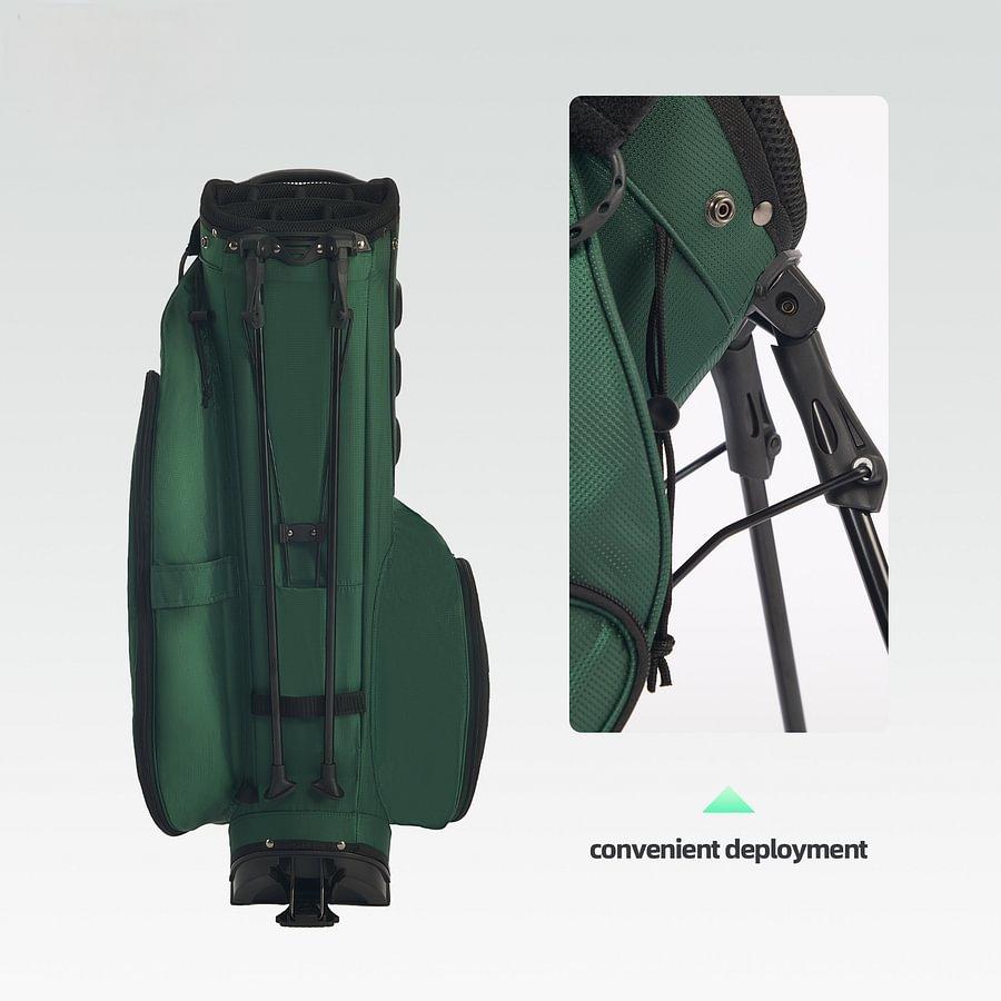 Golf Club Stand Bag - Durable Foldable, Large Capacity, Waterproof, with 4 Dividers & 7 Pockets