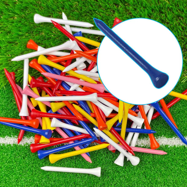 Wood Golf Tees High Quality 42mm 54mm 70mm 83mm Golf Tees(White)