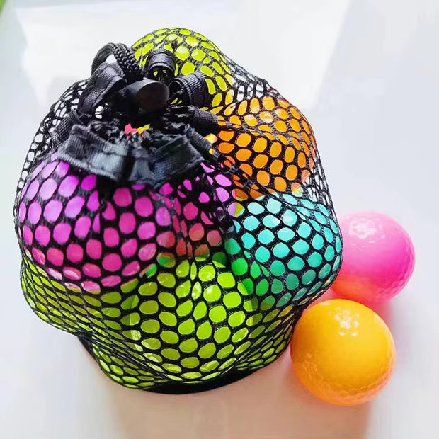 Colorful Top Quality Durable 2 Pieces Long Distance Urethane Practice Golf Balls for Indoor Outdoor Training