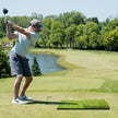 Foldable Heavy-Duty Golf Hitting Mat, Practice Mat with 10mm EVA Rubber Backing, Swing Chipping Dual-Turf Practice Mat