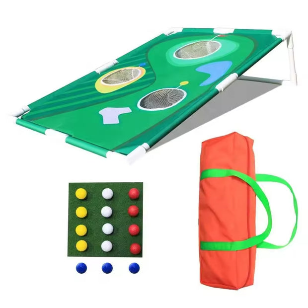 2-in-1 Outdoor Golf Training Aid Combo – Chippo Target Boards, Chipping Mats & Practice Balls