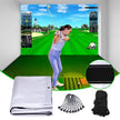Pro Golf Simulation Curtain – Equipped with Probe & Safety Hook for Indoor/Outdoor Training