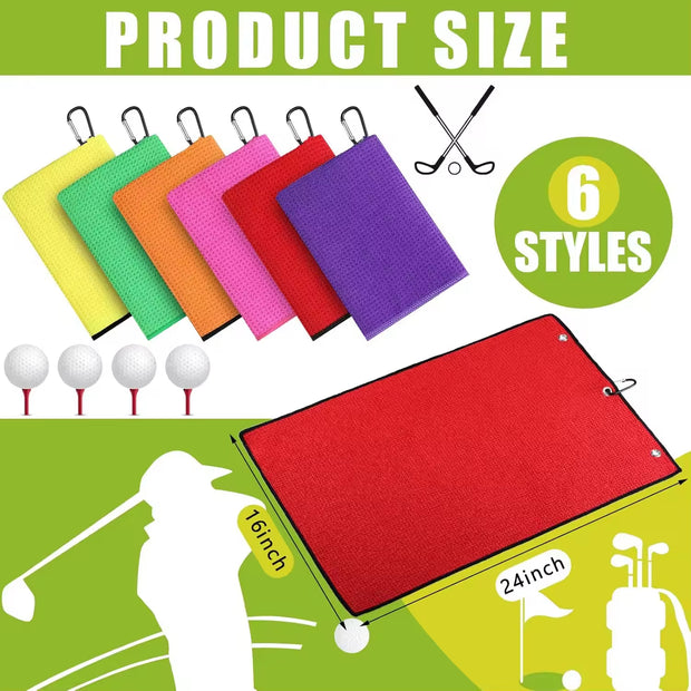 Premium Microfiber Golf Towel – Super Absorbent & Reusable for On-Course Club/Ball Cleaning