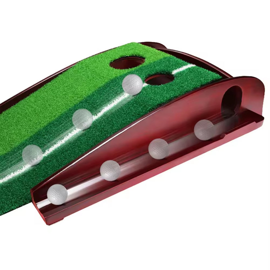 Mini Golf Putting Mat with Automatic Ball Return – Indoor/Outdoor Training Green