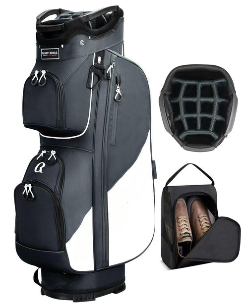 Golf Club Stand Bag, Durable Foldable Large Capacity Waterproof with 14 Dividers 6 Pockets
