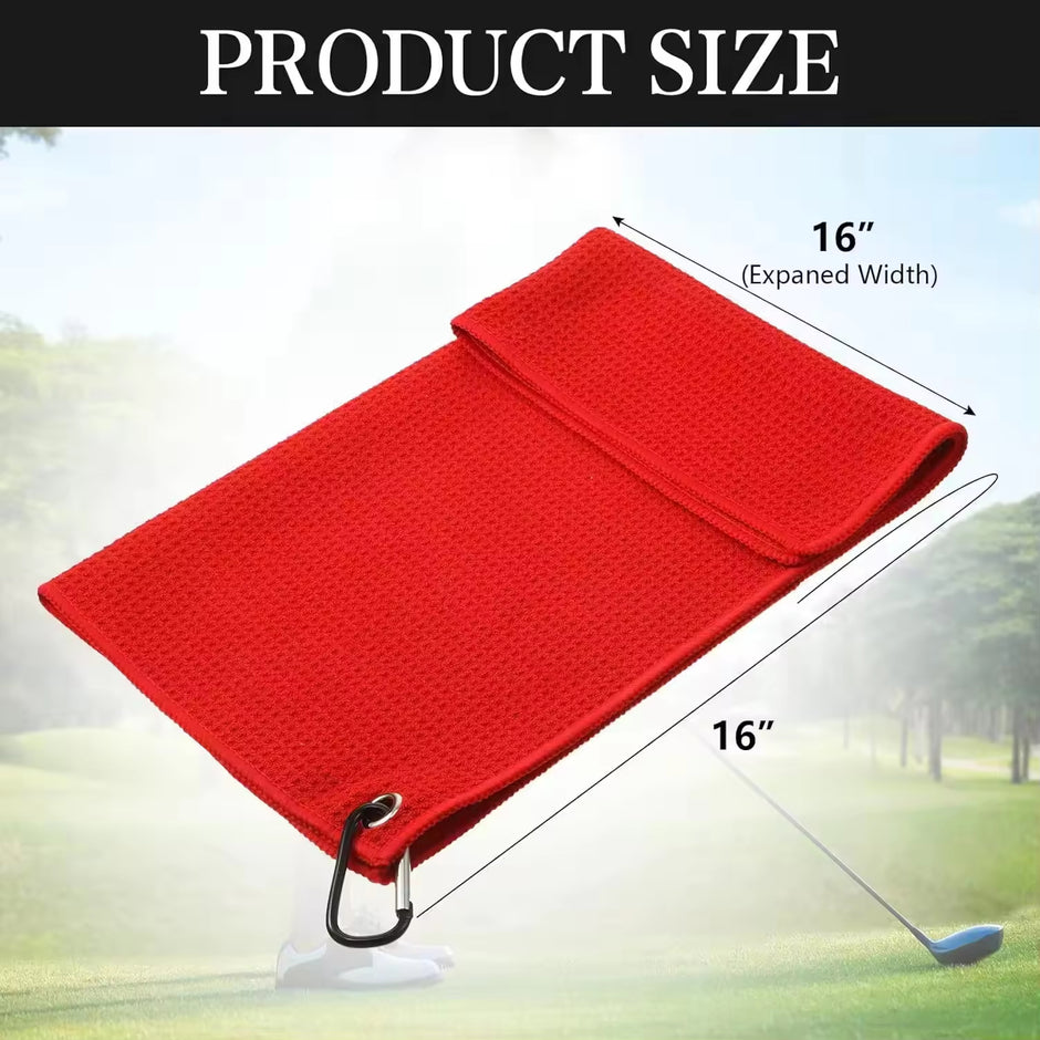 Quick-Dry Reusable Microfiber Golf Towel – Soft Touch for Clubs, Sweat-Proof for Golfers