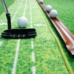 Wooden Golf Putting Mat with Auto Ball Return – Indoor Practice Mat, Velvet Surface