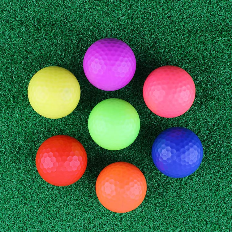 Matte Colored 3 Pieces Long Distance Surlyn Tournaments Golf Balls for Indoor Outdoor Competition Training