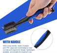 ortable Golf Club Brush Tool Kit Club Cleaner Cleaning Brush With Retractable Extension Cord and Clip