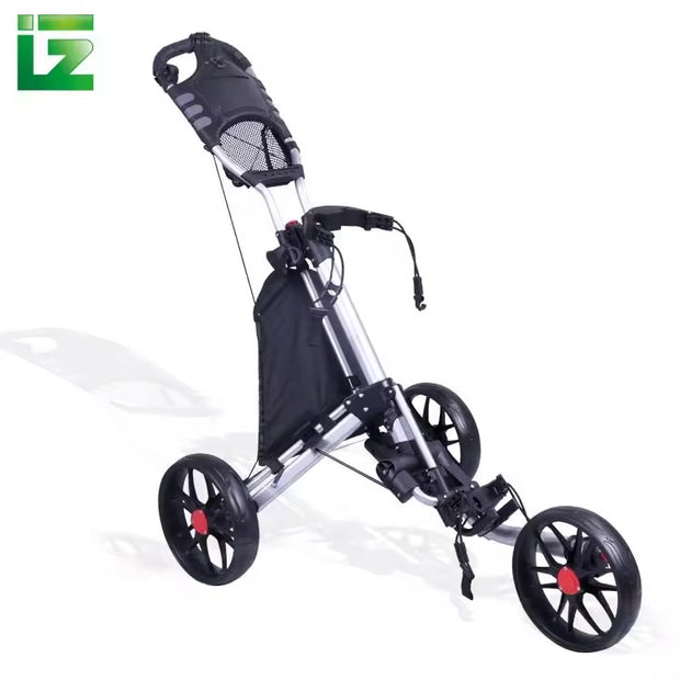 3-Wheel Golf Push Cart | Aluminum Alloy Golf Trolley | Lightweight Golf Buggy