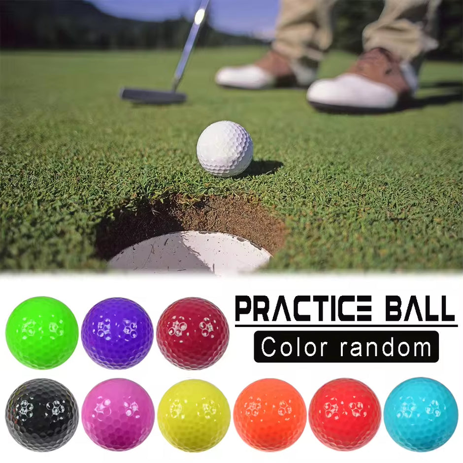 Colorful Top Quality Durable 2 Pieces Long Distance Urethane Practice Golf Balls for Indoor Outdoor Training