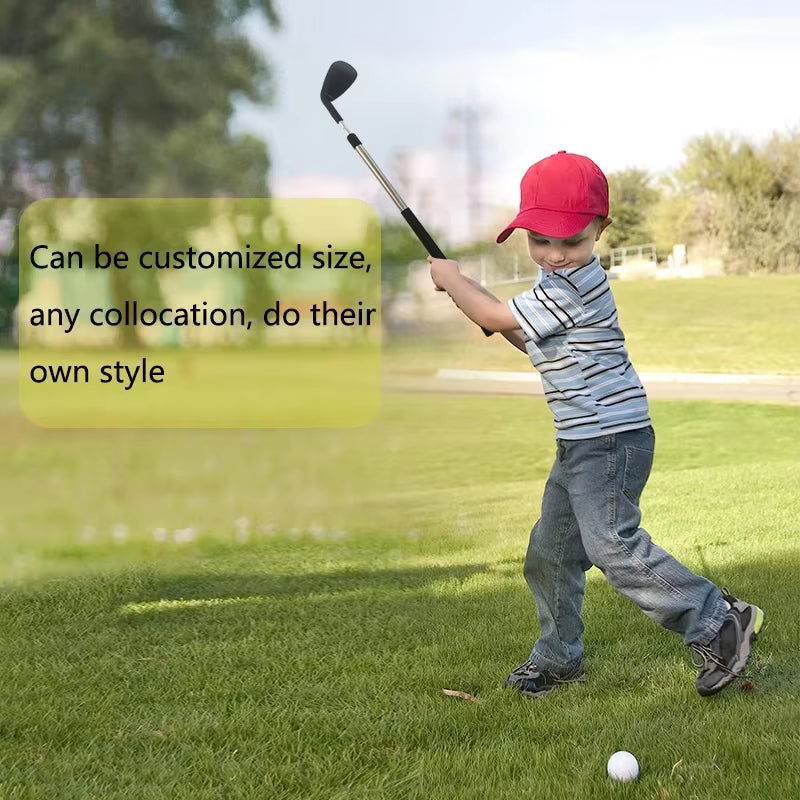 Golf Putter Practice Clubs Hot Selling Beginner's Set for Children Right Handed Wood Plastic Clubs Rubber Grip