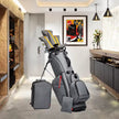 Men's Leather Golf Stand Bag | 14-Divider Waterproof PU Golf Bag | Lightweight Portable 7-14 Divider Golf Bag