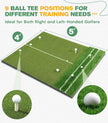 ‎Dual Turf Golf Hitting Mat, Alignment of Approach Aid Practice Golf Mats, Outdoor Golf Training Swing Chipping Mat