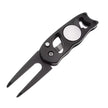 Newly Fashioned Stainless Steel Golf Divot Tool – High-Quality Metal Fork for Green Repair(Black)