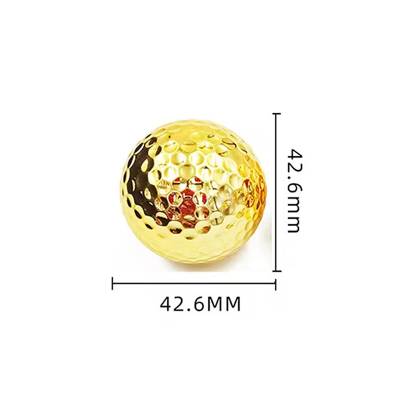 High Quality Gold and Silver 2 Pieces Urethane Plated Color Practice Golf Balls for Promotional Gifts