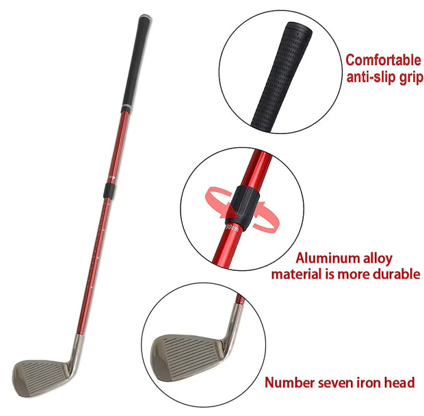 OEM High Quality Custom Logo Grip Retractable Putters Adjustable Kids Club Golf Practice Putters Golf Iron Clubs