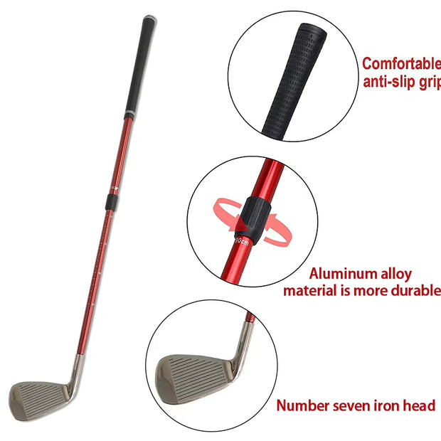 OEM High Quality Custom Logo Grip Retractable Putters Adjustable Kids Club Golf Practice Putters Golf Iron Clubs