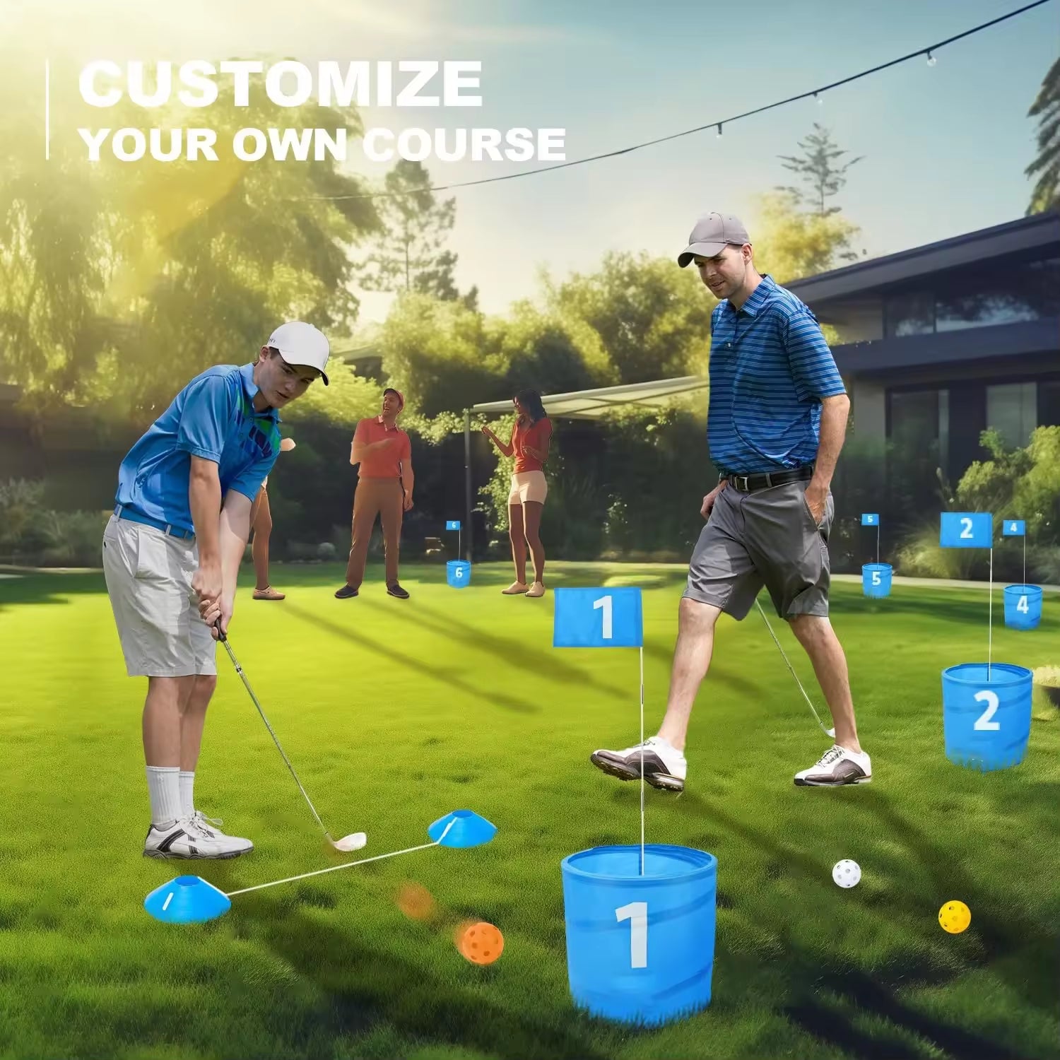 Golf Bucket Chipping Game – Ultimate Portable Set for Backyard, Outdoor & Beach Use