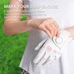 FINGER Women’s Leather Golf Glove (1 Pack) - With Ball Marker, Extra Grip, Left/Right Hand Options (S/M/L)