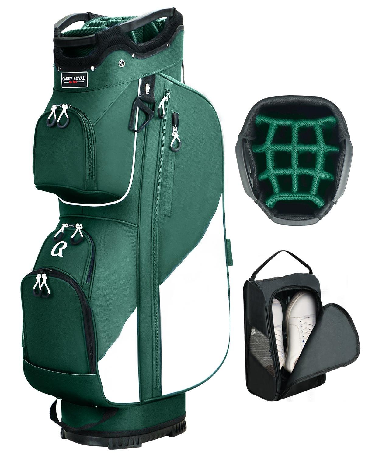 Golf Club Stand Bag, Durable Foldable Large Capacity Waterproof with 14 Dividers 6 Pockets