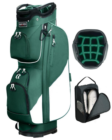 Golf Club Stand Bag, Durable Foldable Large Capacity Waterproof with 14 Dividers 6 Pockets