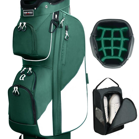 Golf Club Stand Bag, Durable Foldable Large Capacity Waterproof with 14 Dividers 6 Pockets