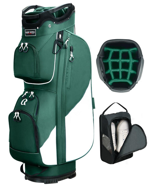Golf Club Stand Bag, Durable Foldable Large Capacity Waterproof with 14 Dividers 6 Pockets