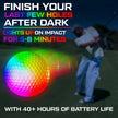 Colorful Long Time Bright LED Glow in the Dark 3 Layers Long Distance Surlyn Practice Golf Balls for Night Sports