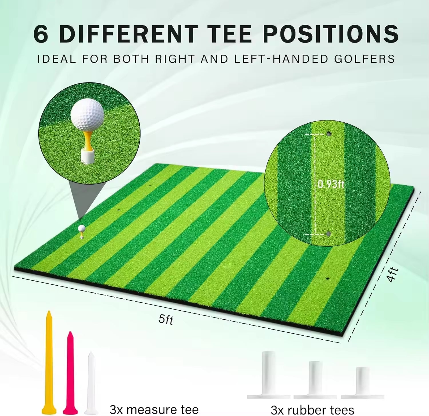 High Quality Professional Thickening Golf Hitting Mat for Indoor Outdoor,Tri-Turf Practice Mat,Golf Training Aids Mat