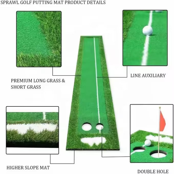 Mini High-Quality Golf Putter Mat – Indoor Use with Eco-Friendly Simulated Turf