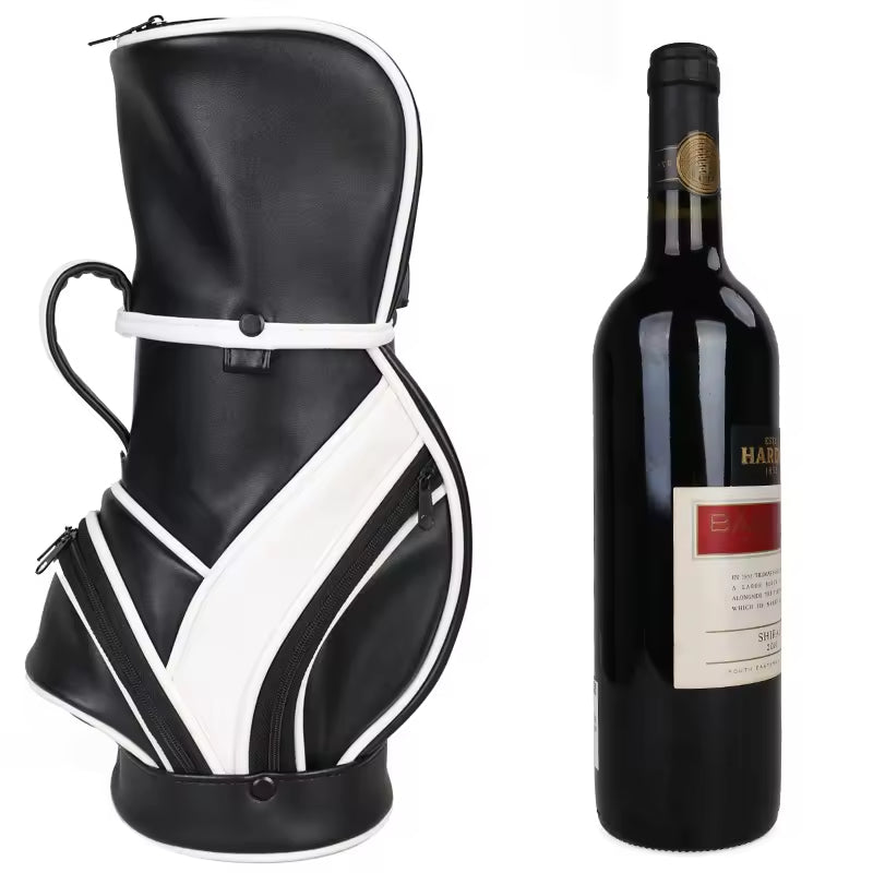 Mini Portable PU Golf Bag - Multifunctional Design with Wine Organizer, Ideal for Storing Golf Accessories
