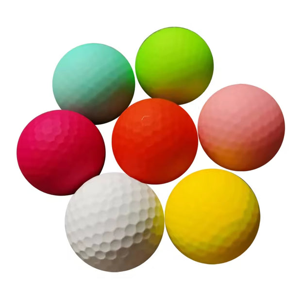 Matte Colored 3 Pieces Long Distance Surlyn Tournaments Golf Balls for Indoor Outdoor Competition Training