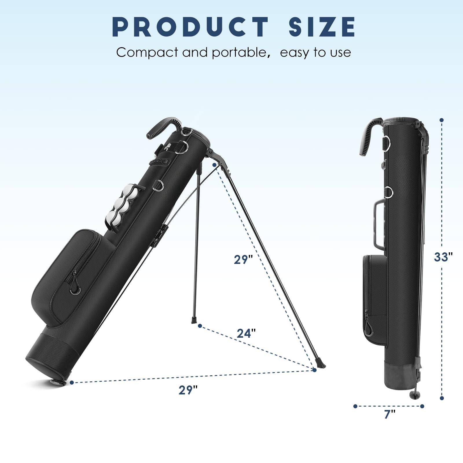 Lightweight Golf Stand Bag - Small Size for Driving Range/Par 3/Executive Courses