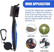 ortable Golf Club Brush Tool Kit Club Cleaner Cleaning Brush With Retractable Extension Cord and Clip
