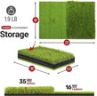 Foldable Heavy-Duty Golf Hitting Mat, Practice Mat with 10mm EVA Rubber Backing, Swing Chipping Dual-Turf Practice Mat