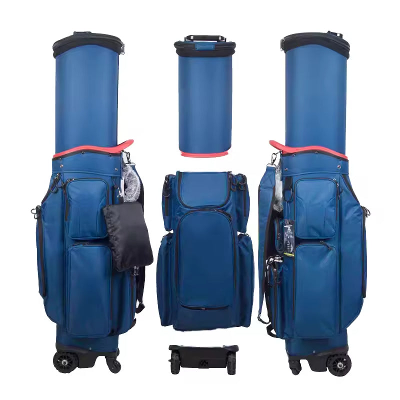 Durable Nylon Expandable Golf Travel Bag - Portable with Wheels & Multi-Functional Waterproof Design