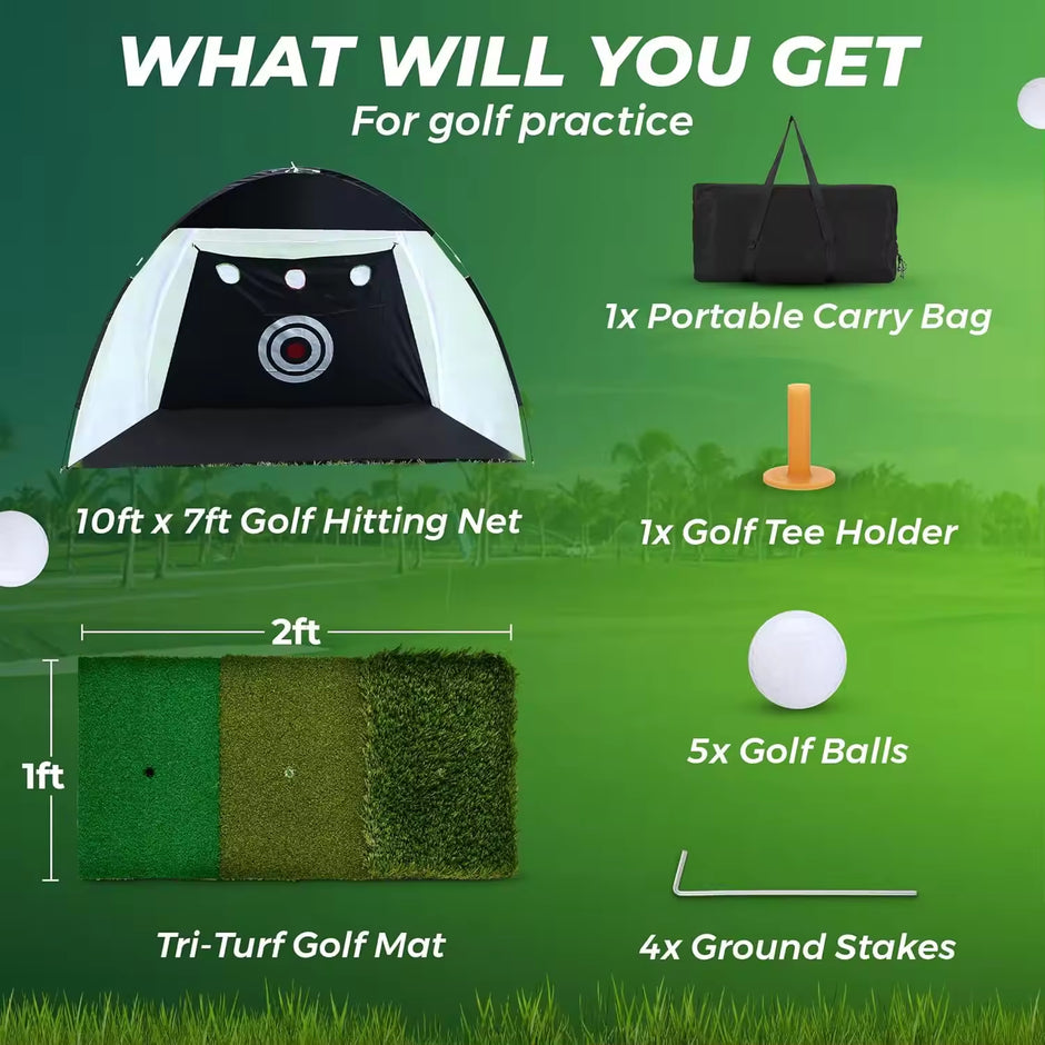 High Quality Portable Training Golf Net Outdoor Practice Golf Hitting Net for Backyard Driving