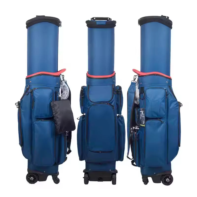 Durable Nylon Expandable Golf Travel Bag - Portable with Wheels & Multi-Functional Waterproof Design