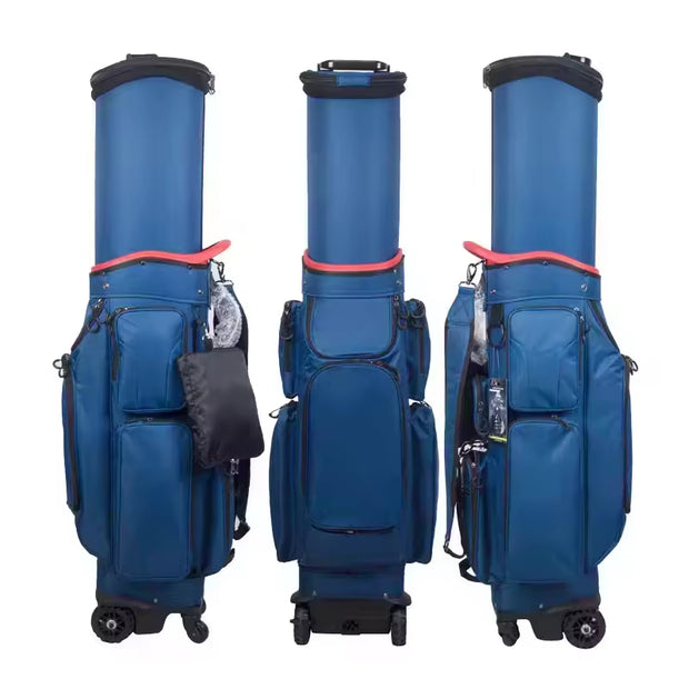Durable Nylon Expandable Golf Travel Bag - Portable with Wheels & Multi-Functional Waterproof Design