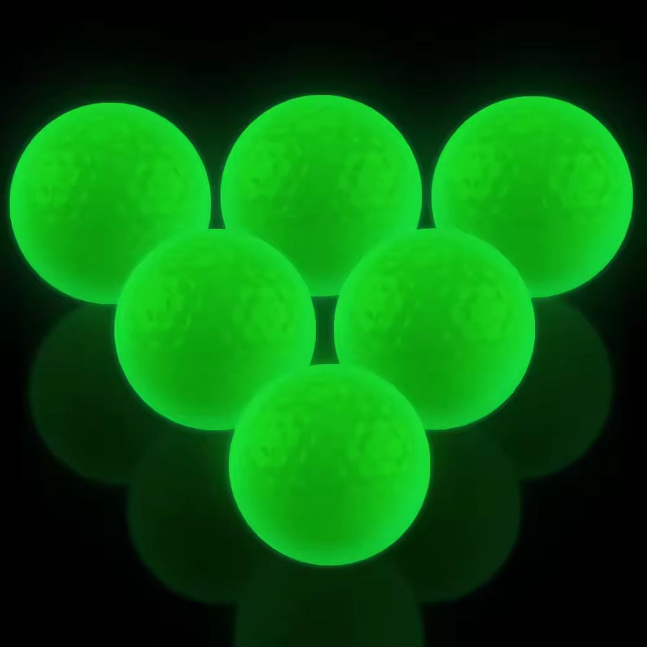 Two Pieces Colorful Long Distance Bright Glow Luminous Surlyn Practice Golf Balls for Outdoor Night Sports