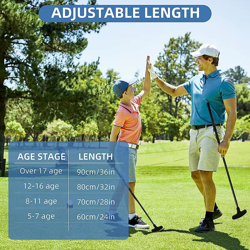 OEM High Quality Custom Logo Grip Retractable Putters Adjustable Kids Club Golf Practice Putters Golf Iron Clubs