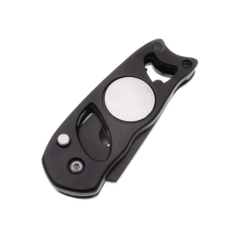Newly Fashioned Stainless Steel Golf Divot Tool – High-Quality Metal Fork for Green Repair(Black)