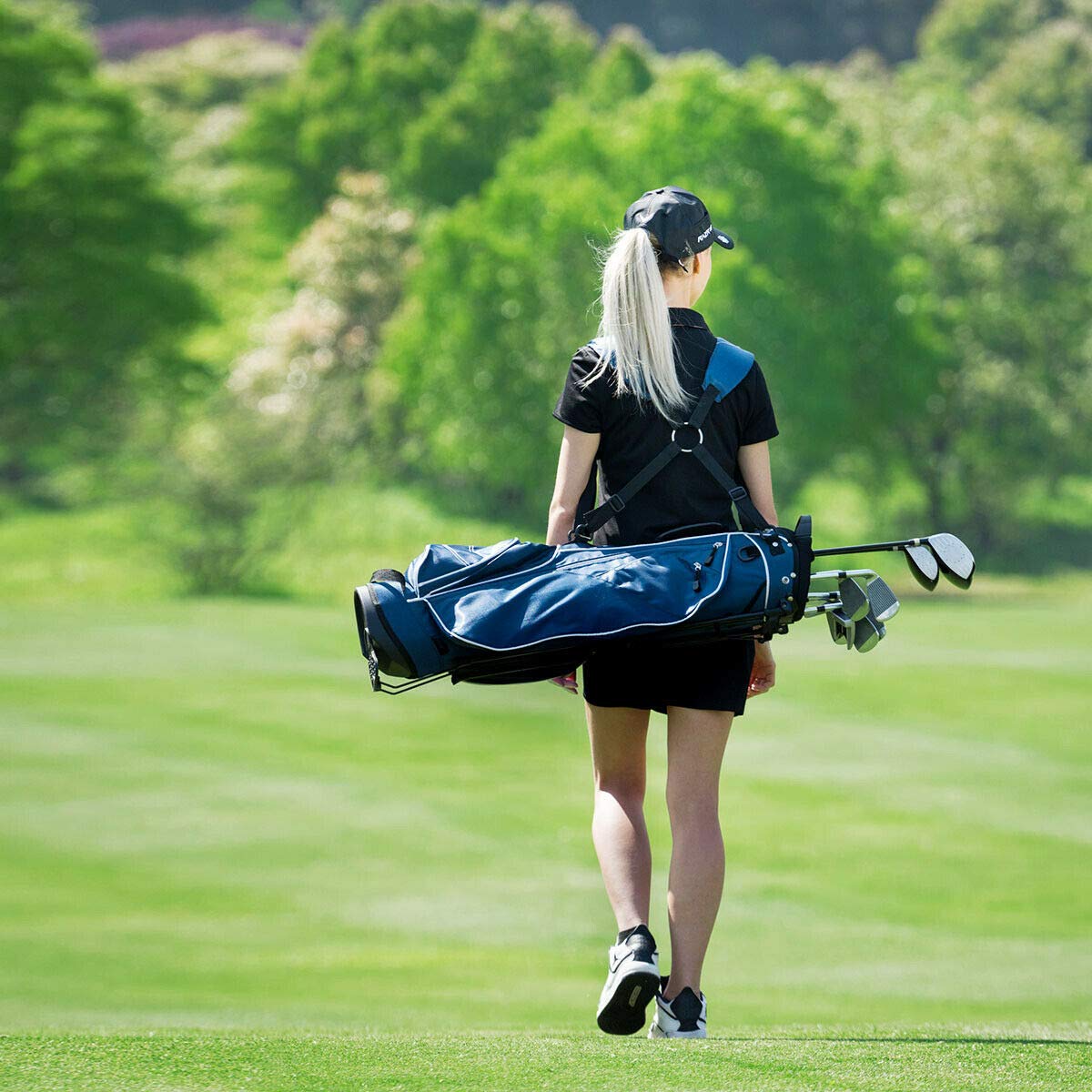 Lightweight Golf Stand Bag - 4-Way Dividers for Organized Clubs + 4 Pockets for Extra Storage