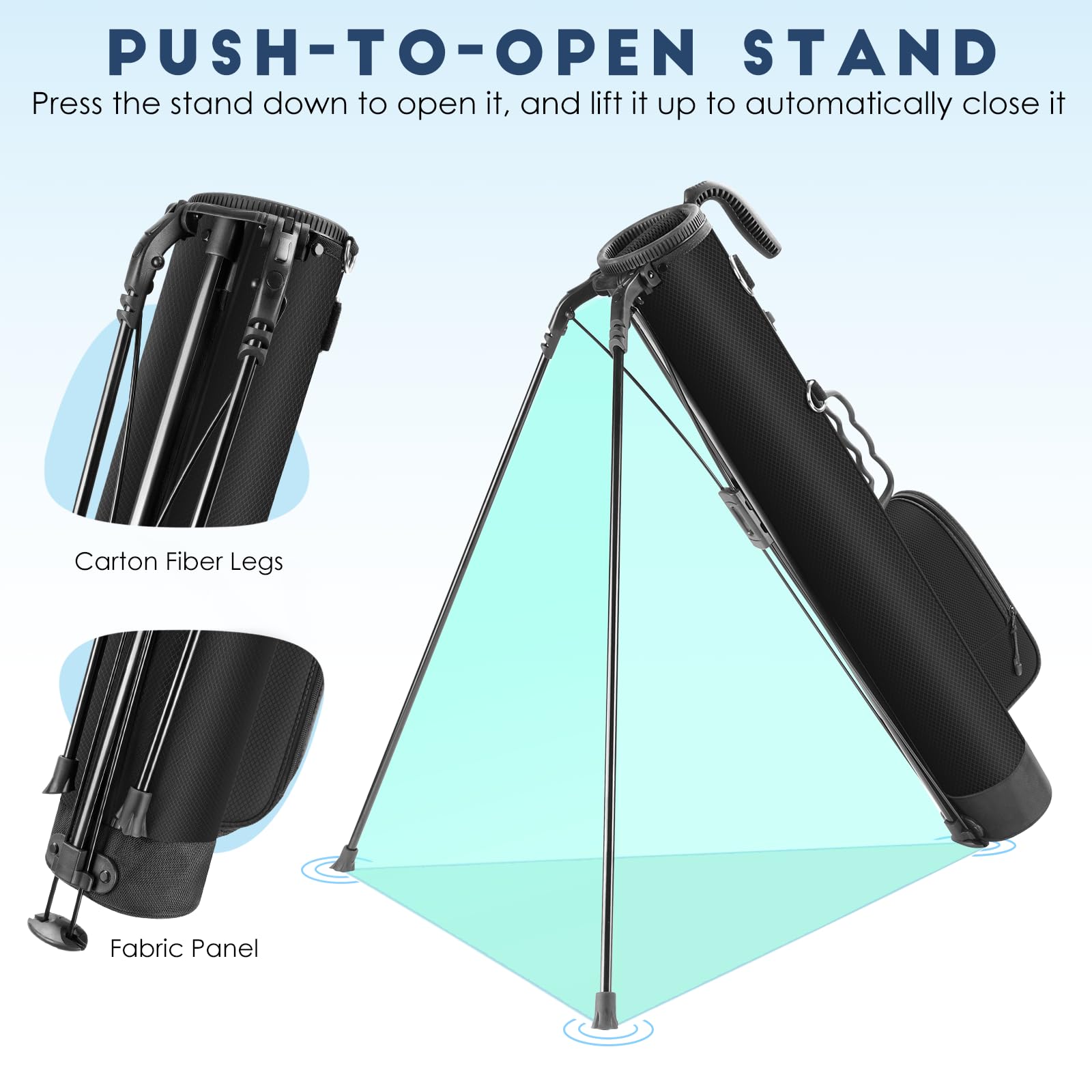 Lightweight Golf Stand Bag - Small Size for Driving Range/Par 3/Executive Courses